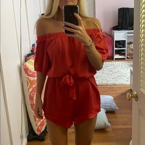 Never-worn Sabo Skirt red silk romper